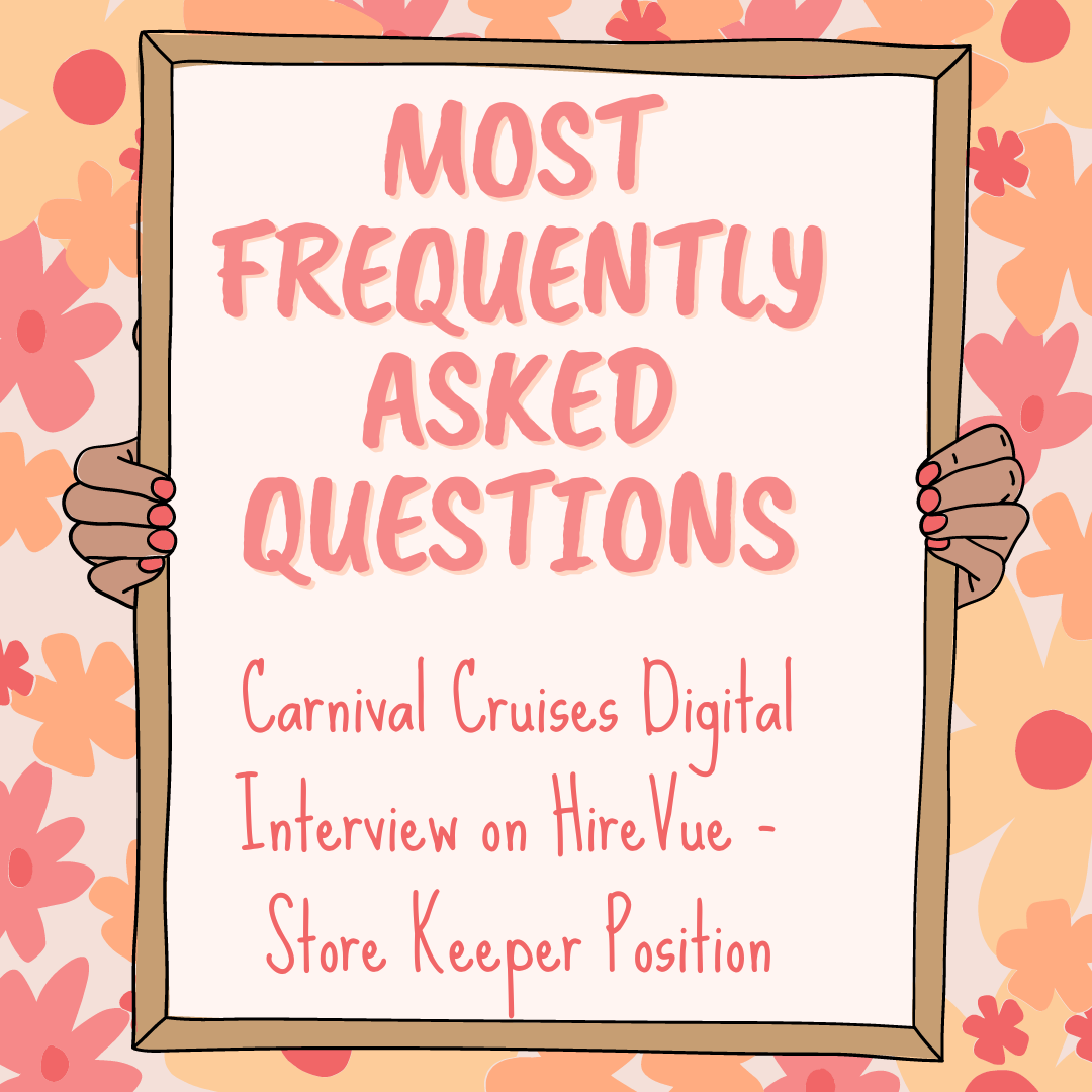 carnival cruise line hirevue interview questions